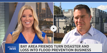 Flood barrier component inventory at facility